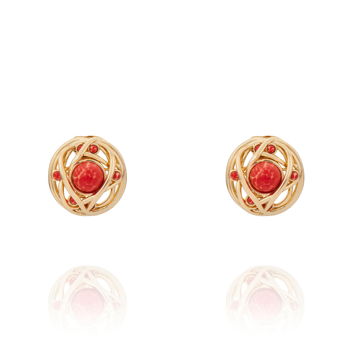 Galeria Stud Earrings Coral