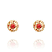 Galeria Stud Earrings Coral