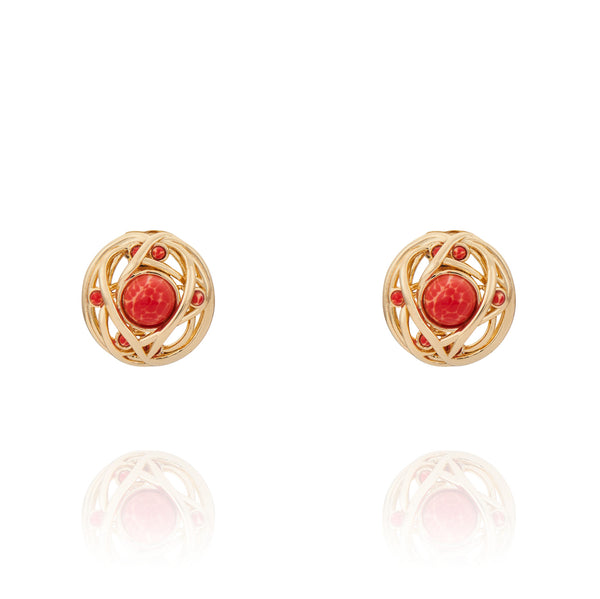 Galeria Stud Earrings Coral