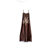 COLONNA DRESS BROWN- IVORY – Isabel Beachwear