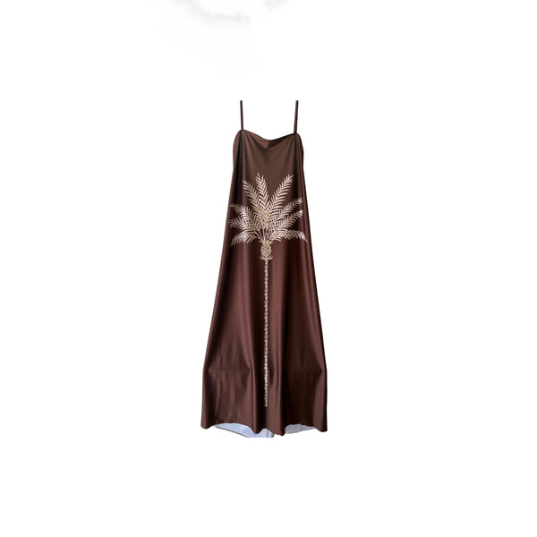 COLONNA DRESS BROWN- IVORY – Isabel Beachwear