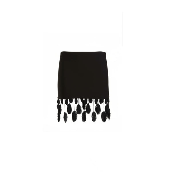 ISABEL BEACHWEAR MINI SKIRT PLUMAGE BLACK