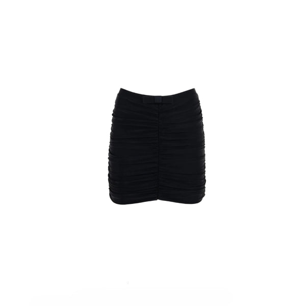 ISABEL BEACHWEAR MINI SKIRT VANILLA BLACK