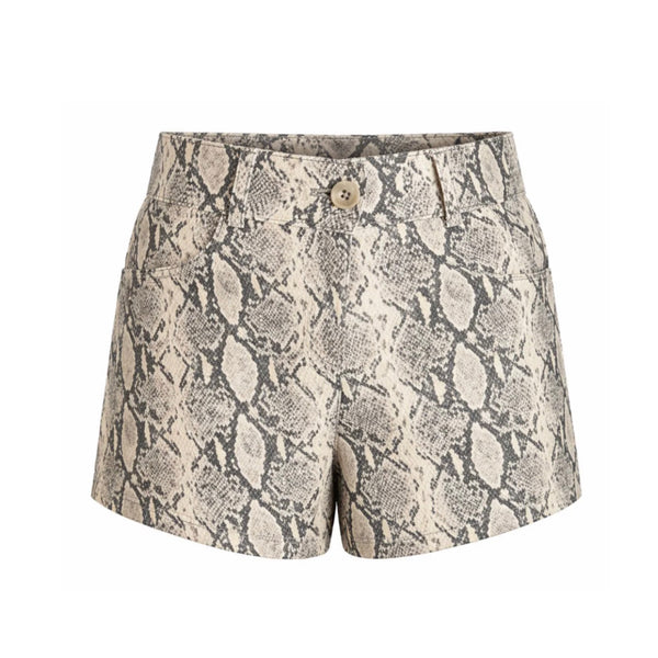 ZUT Ellis Short | Python-Embossed Leather Shorts