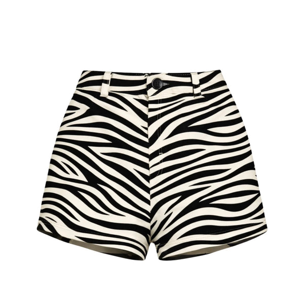 ZUT Elis Shorts Zebra | Zebra Print Leather Shorts