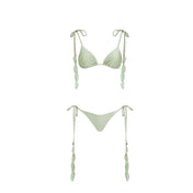 ISABEL BEACHWEAR PLUMAGE BIKINI PISTACHE
