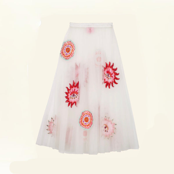 Mirage White Tulle Skirt – Victoria Leivissa