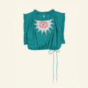 Celestial Aqua Crop Top – Victoria Leivissa