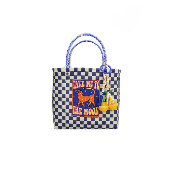 MERCEDES SALAZAR Take me to the Moon Handbag Small Royal Blue