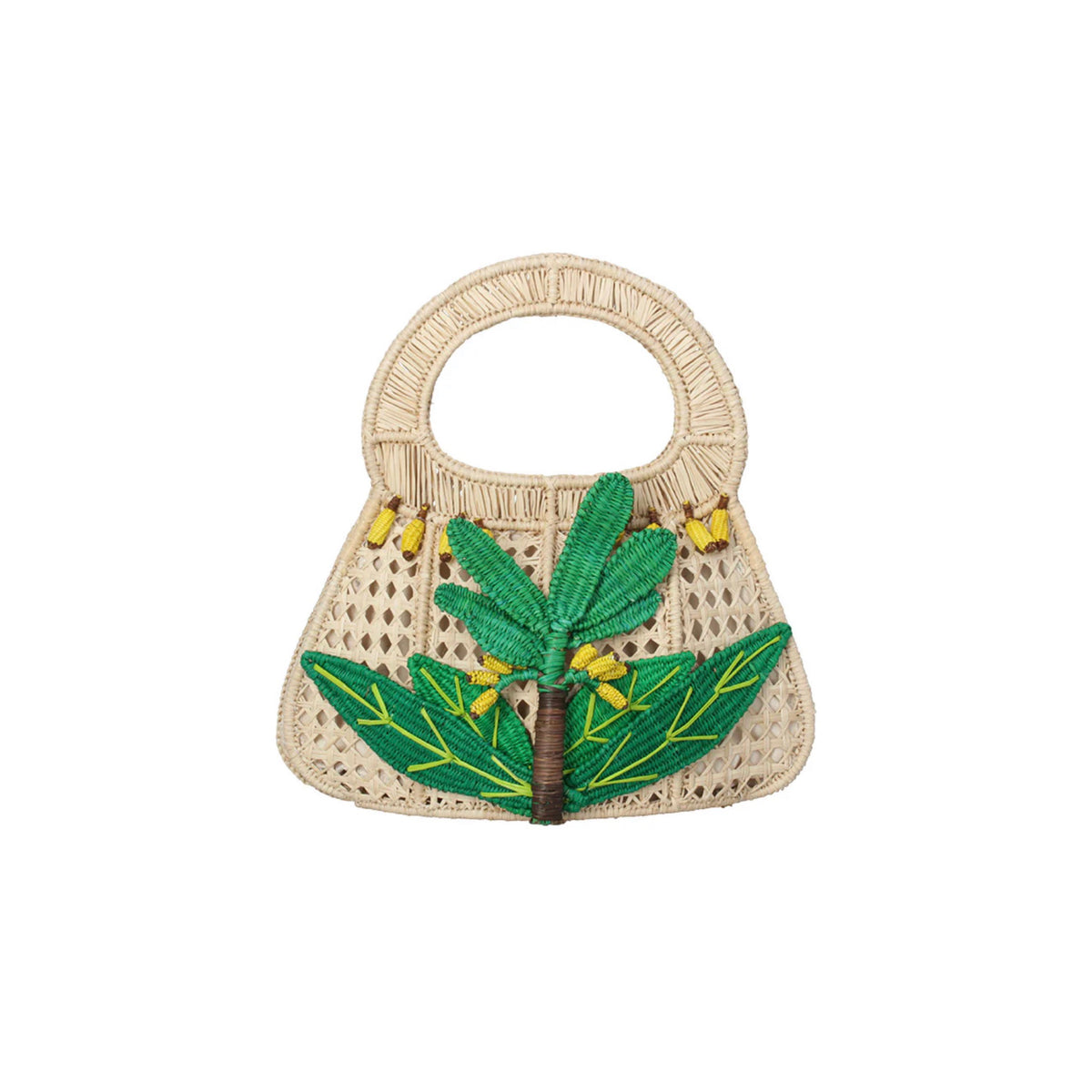 MERCEDES SALAZAR Paradise Handbag in Natural Green