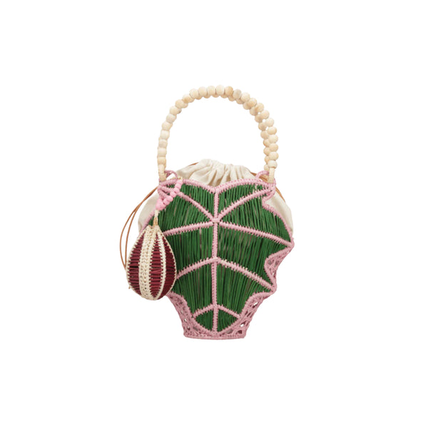 MERCEDES SALAZAR  Pink Fig Leaf MiniHandbag