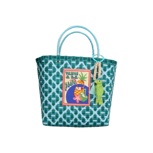 MERCEDES SALAZAR Vamos a la Playa Handbag Medium Royal Blue