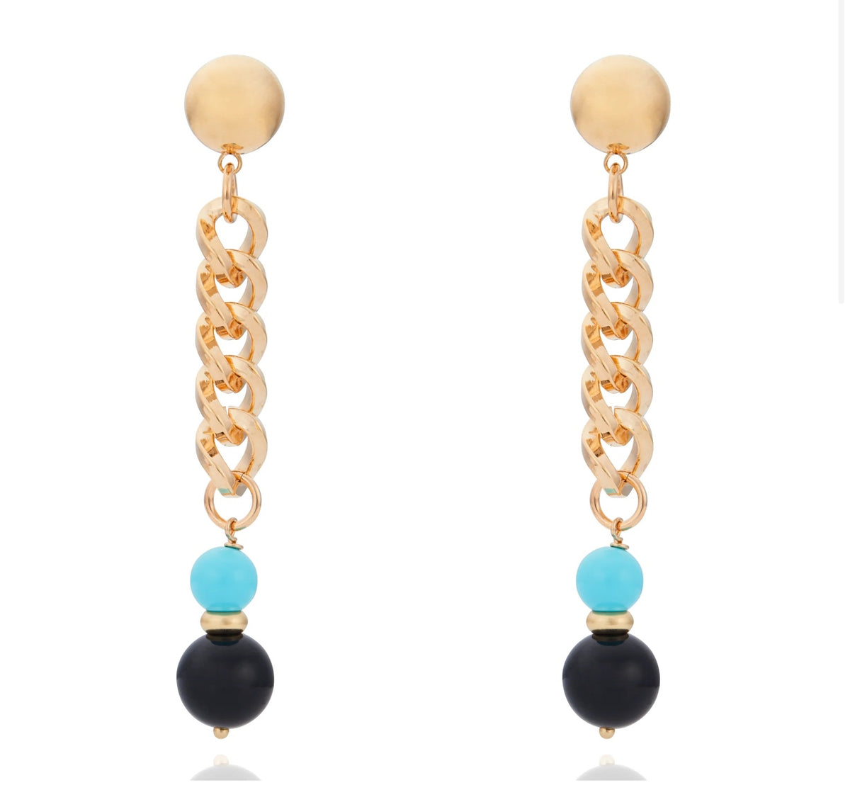 San Marcos Stone Charm Earrings Turquoise