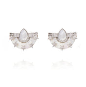 Larissa Earrings White Mop Silver