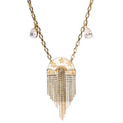 Miranda Fringe Necklace Mother Pearl / Gold