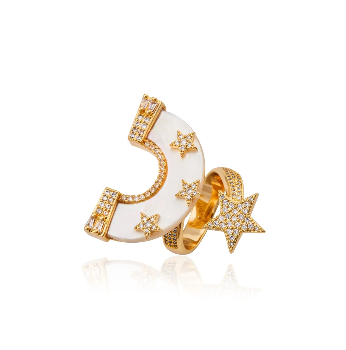 Fran Ring White Mop - Gold