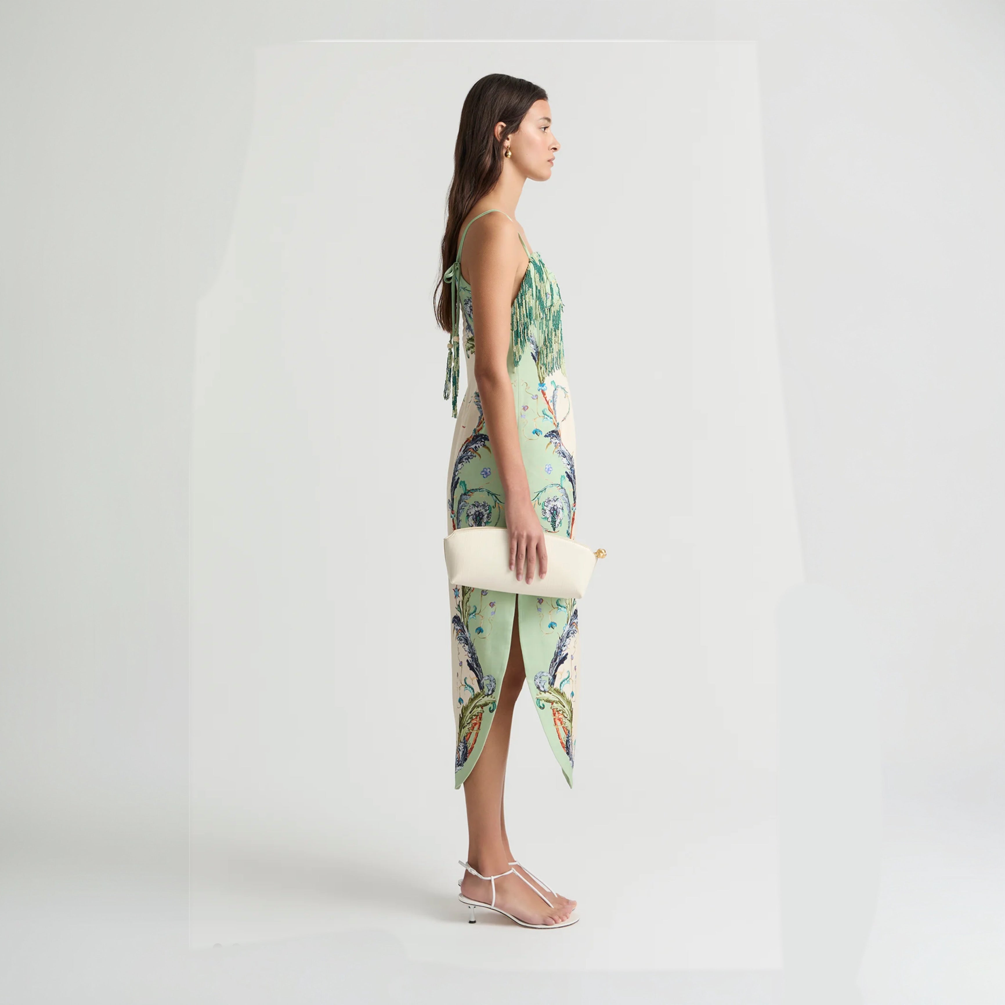 Antipodean Le Bon Bon Curved Fringe Bodice Dress – Azure