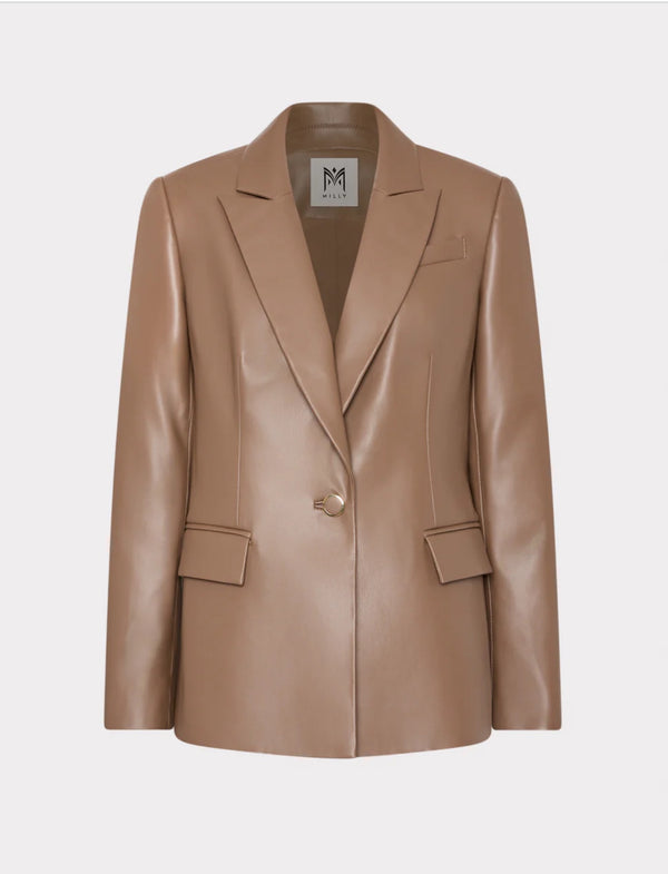 Alexa Vegan Leather Blazer