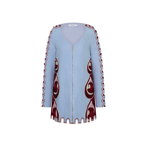 Antipodean - Twin Rivers Slim Sleeve Mini Dress - Sea Glass