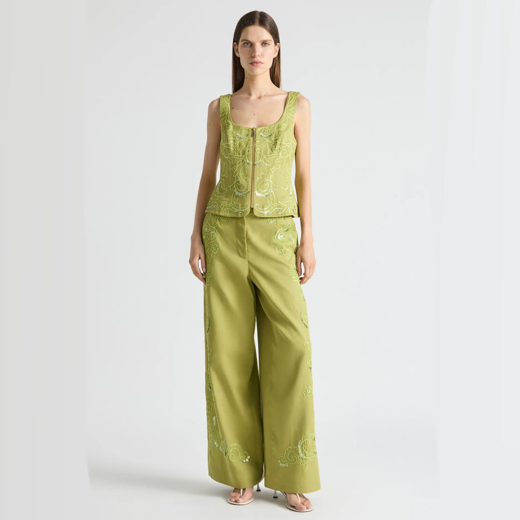 Antipodean - Oasis Relaxed Tailored Pants - Citron