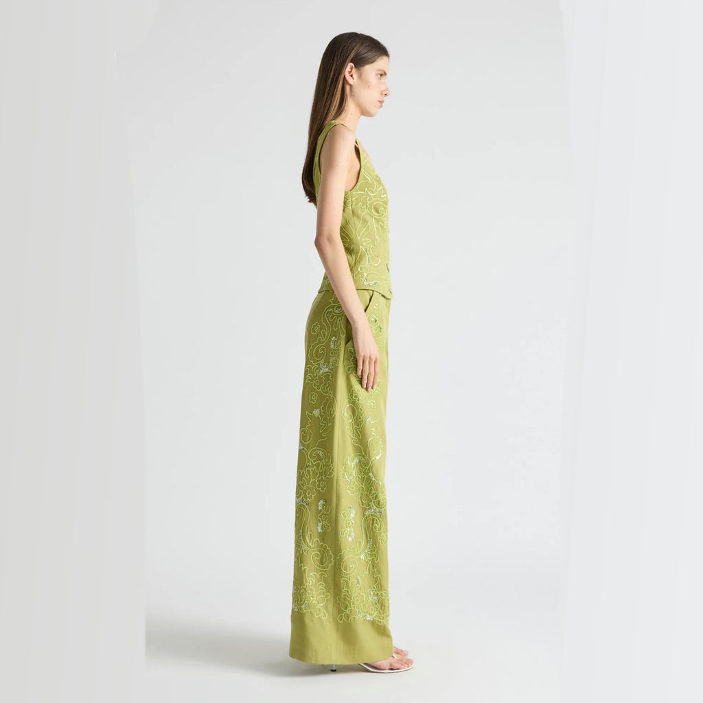 Antipodean - Oasis Relaxed Tailored Pants - Citron