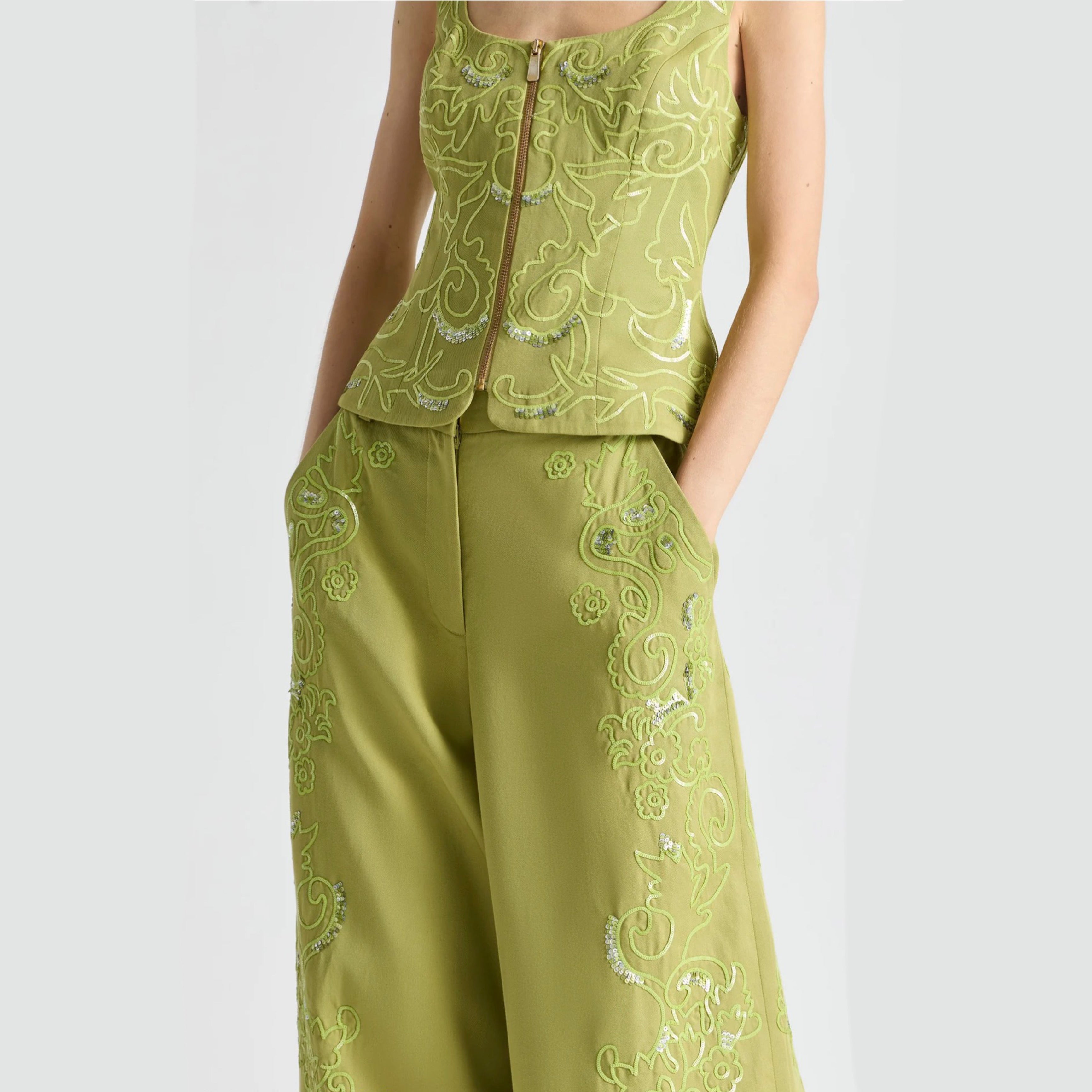 Antipodean - Oasis Relaxed Tailored Pants - Citron