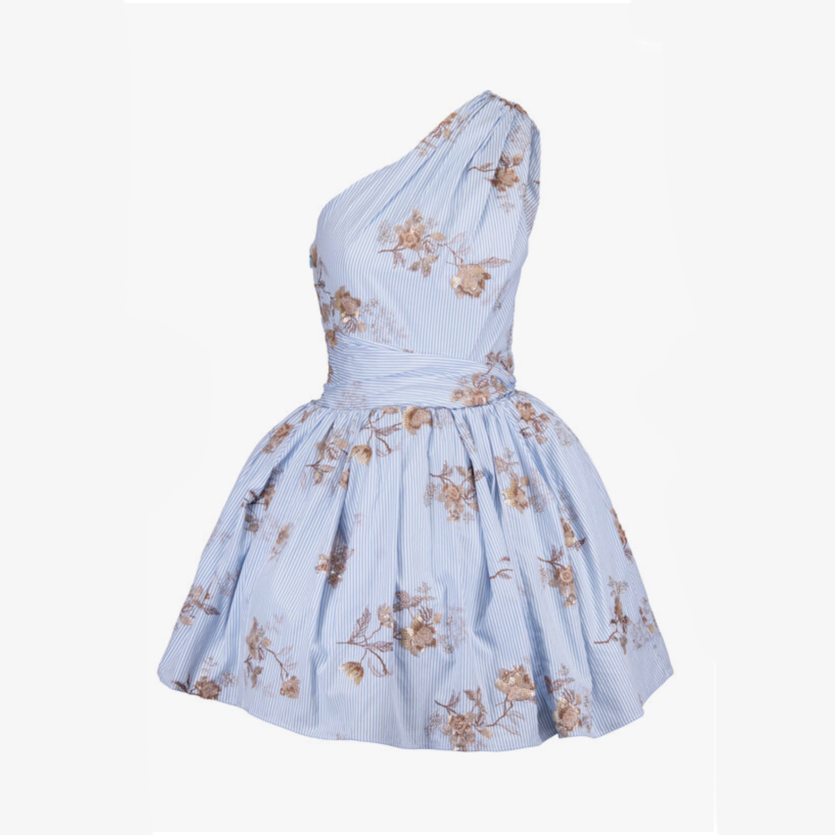 Aknvas - Paula Embellished One Shoulder Mini Dress