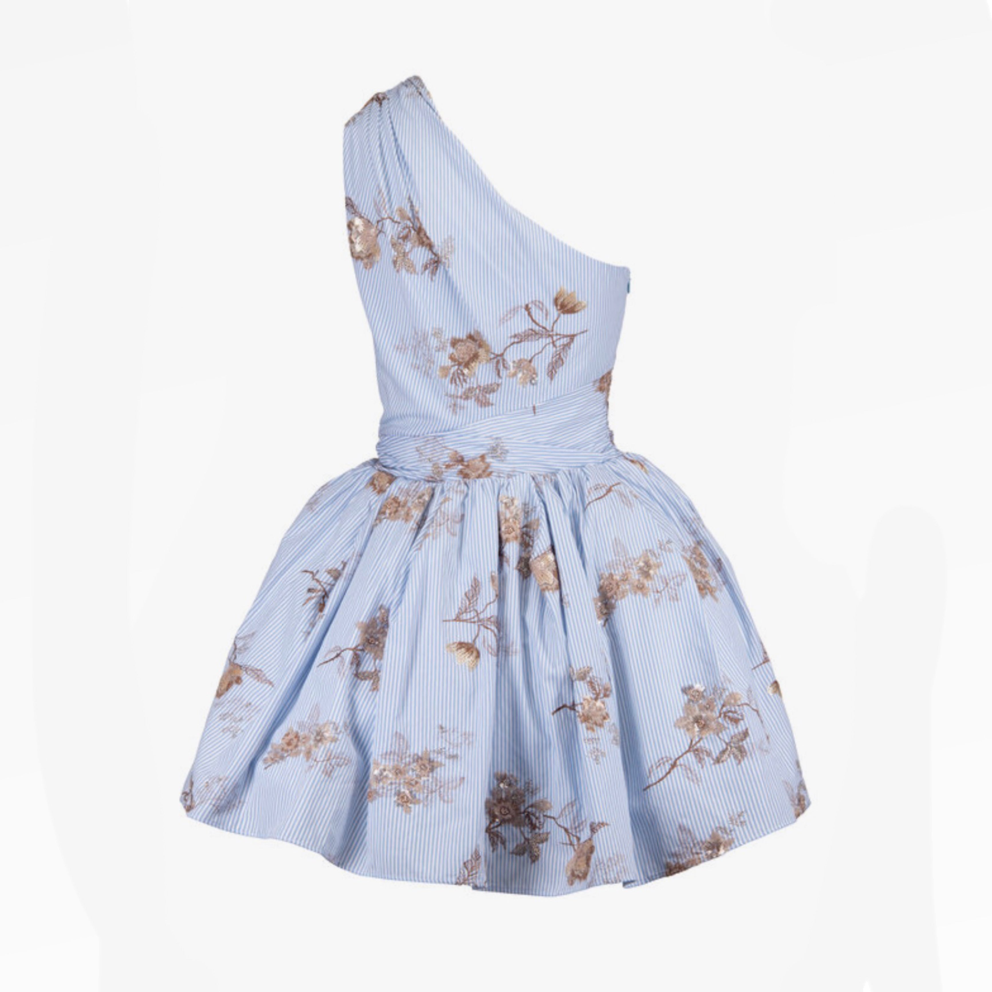 Aknvas - Paula Embellished One Shoulder Mini Dress