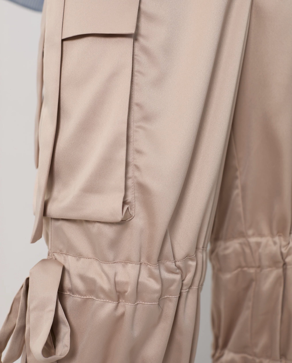 Aknvas - The Odin Trousers in Taupe Satin