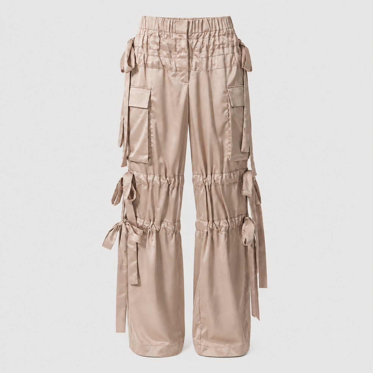 Aknvas - The Odin Trousers in Taupe Satin