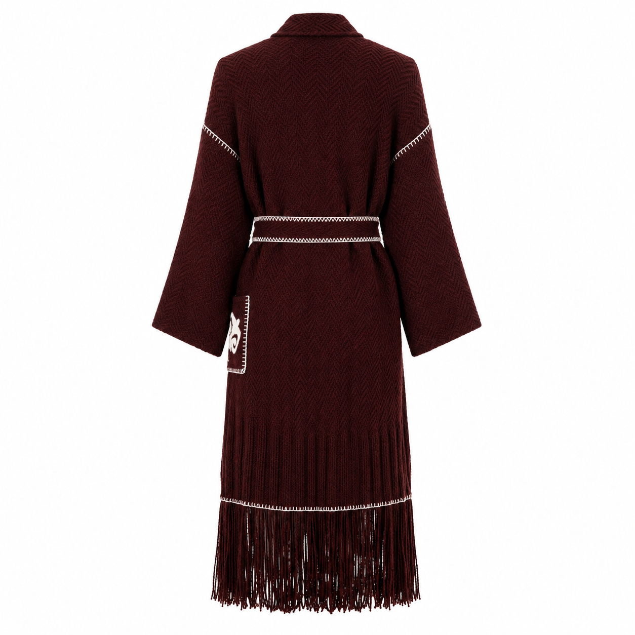 Carolina K Saddler Coat | Brown & Off White
