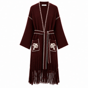 Carolina K Saddler Coat | Brown & Off White