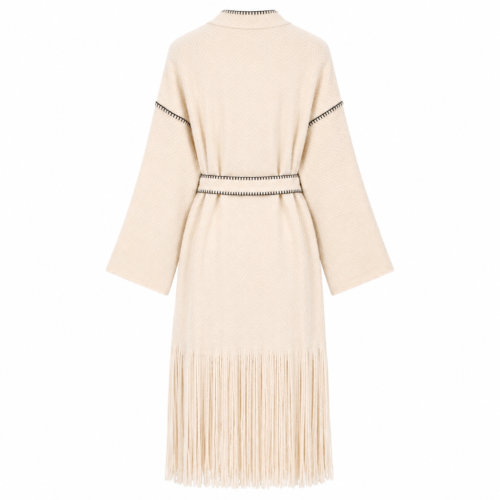 Carolina K Saddler Coat | Off White and Black