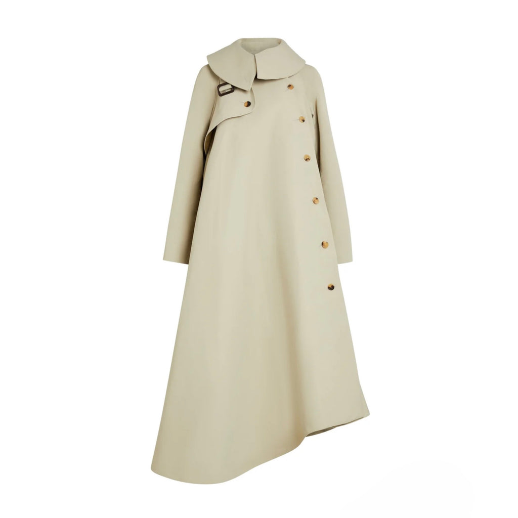 A.W.A.K.E. Mode Flared Belted Trench Coat | Light Khaki