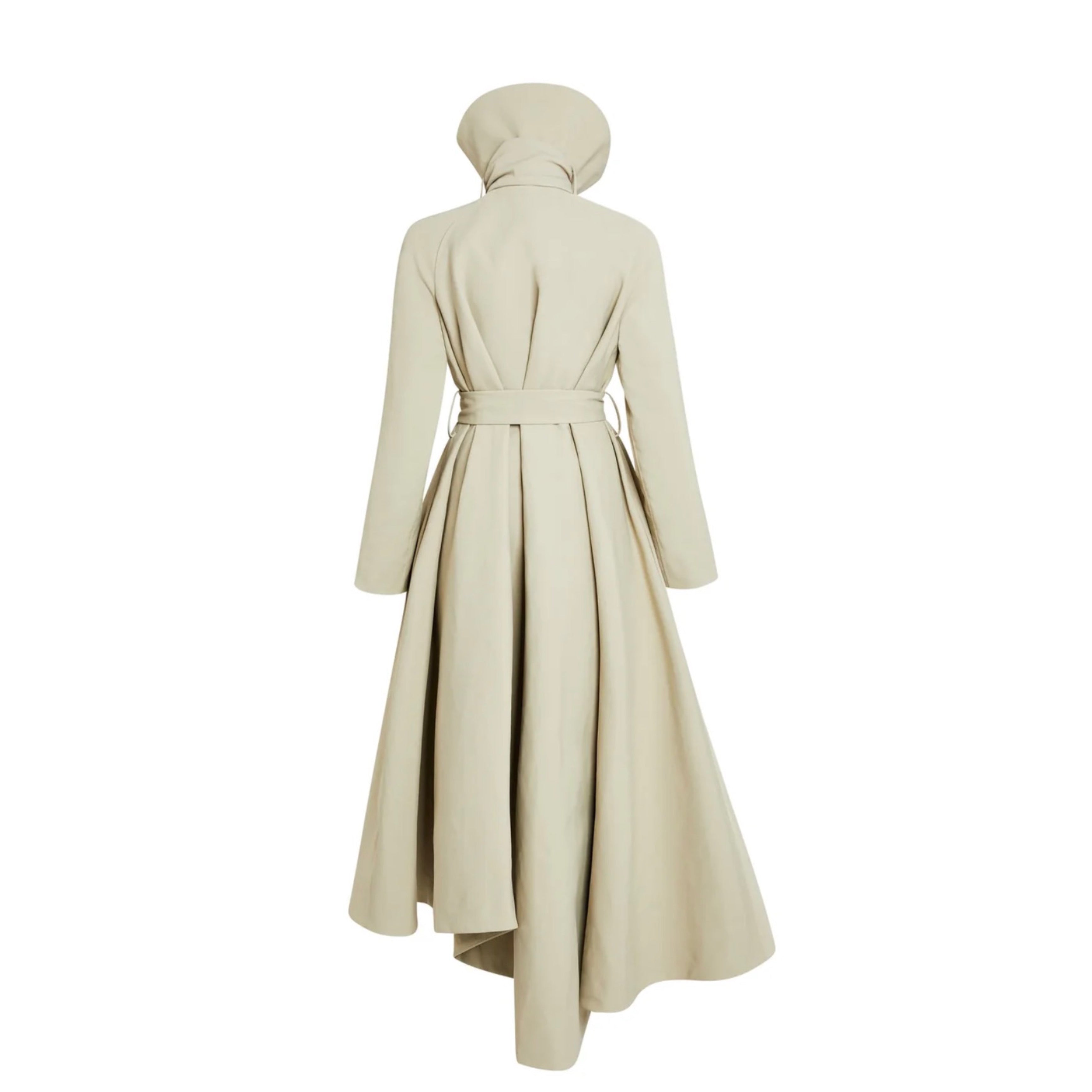 A.W.A.K.E. Mode Flared Belted Trench Coat | Light Khaki