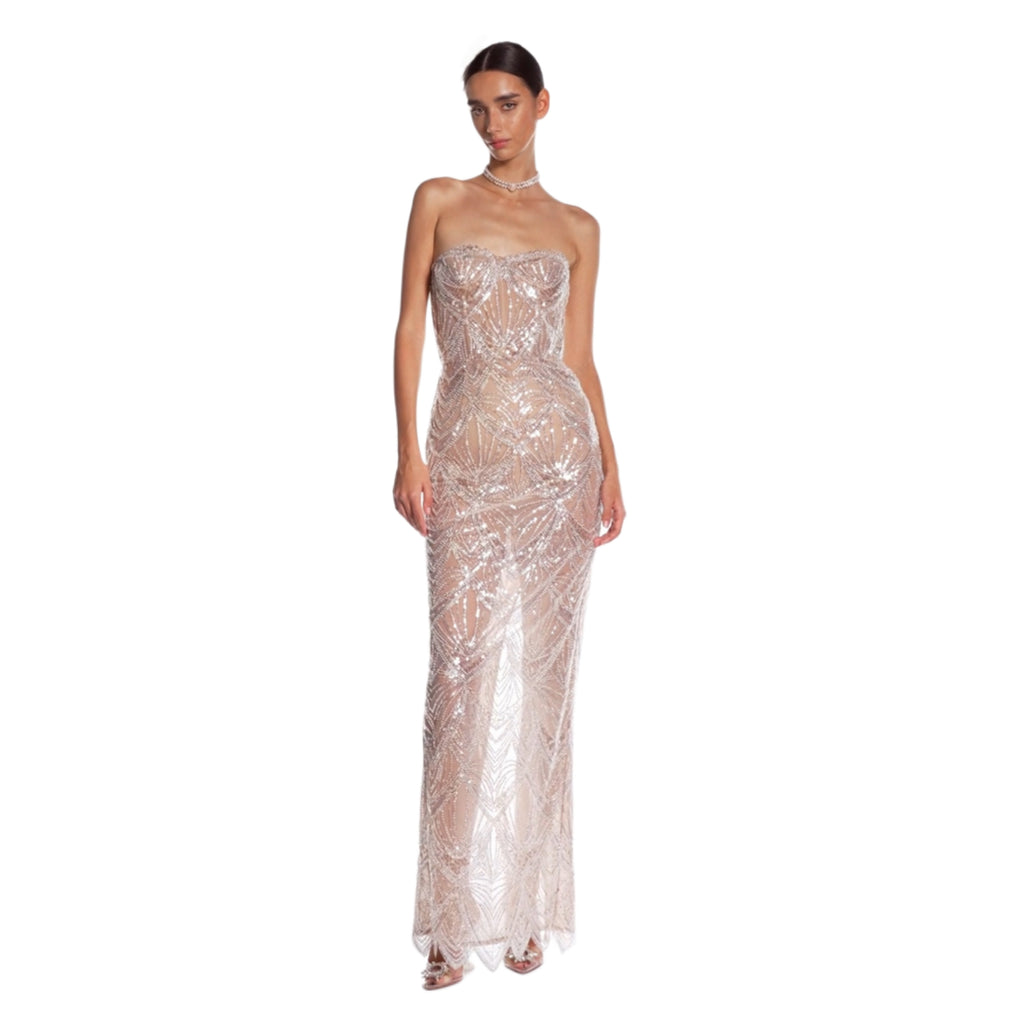 Bronx and Banco Giselle Blanc Maxi Dress
