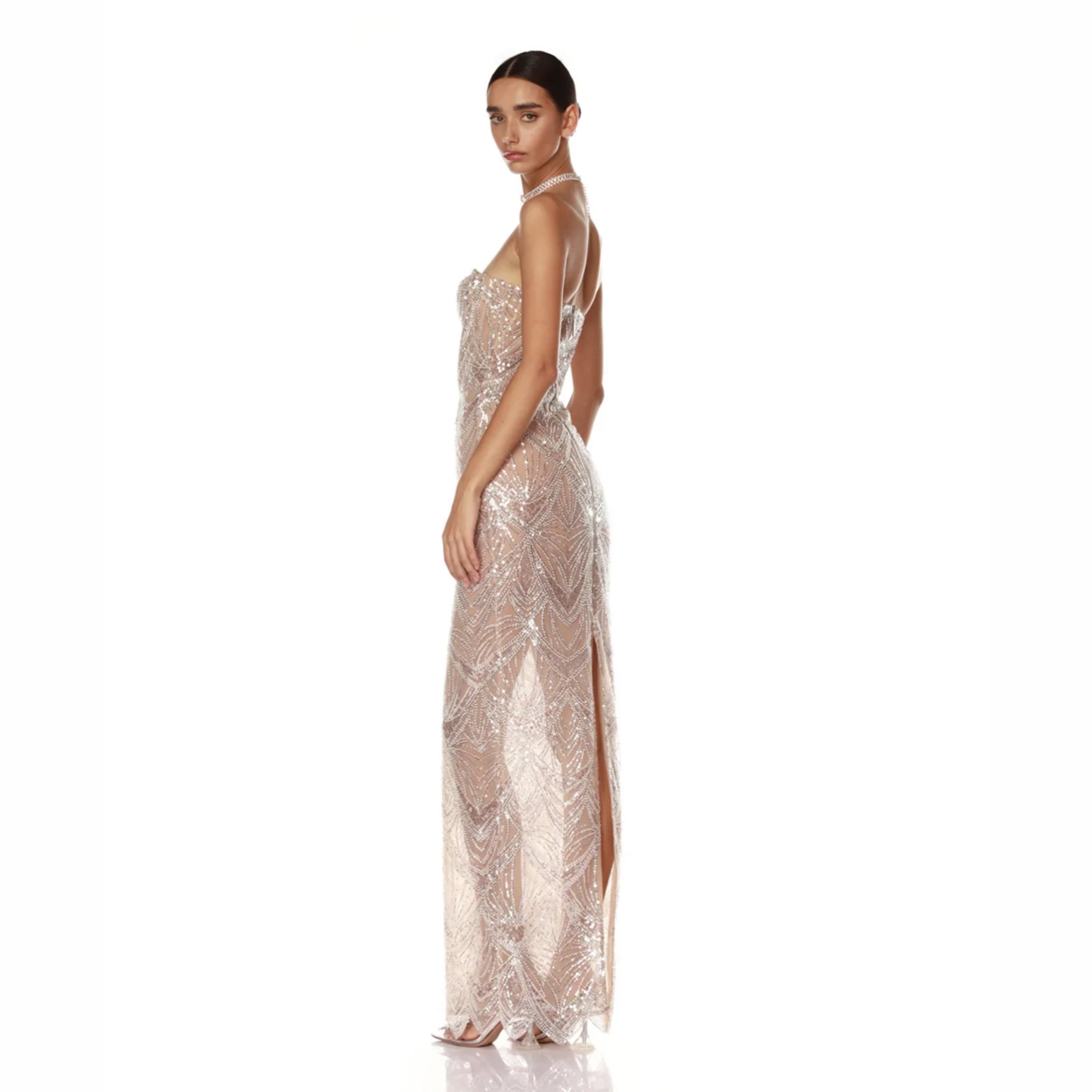 Bronx and Banco Giselle Blanc Maxi Dress