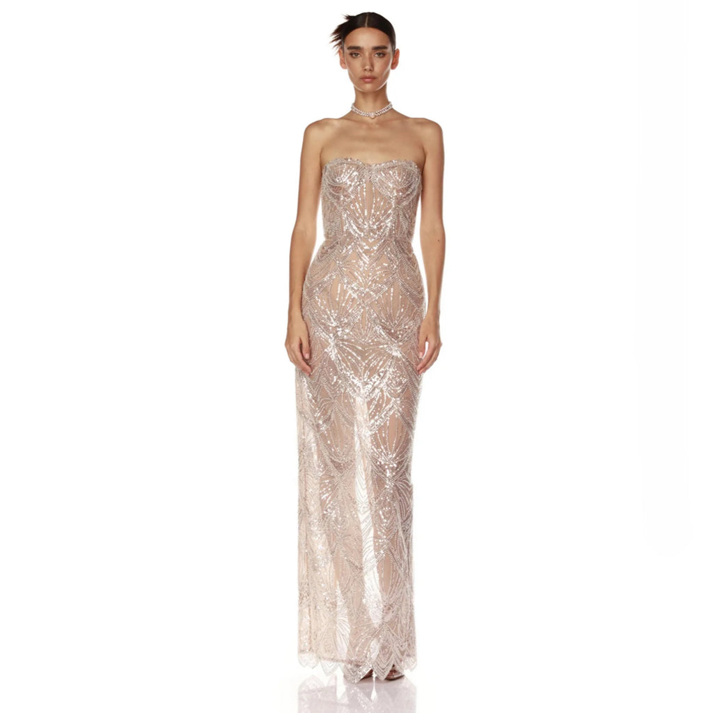 Bronx and Banco Giselle Blanc Maxi Dress