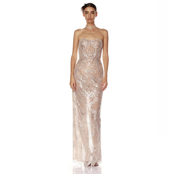 Bronx and Banco Giselle Blanc Maxi Dress