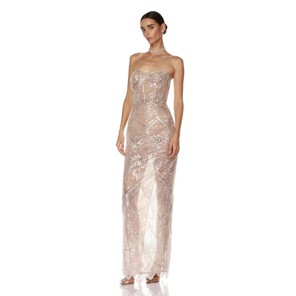 Bronx and Banco Giselle Blanc Maxi Dress
