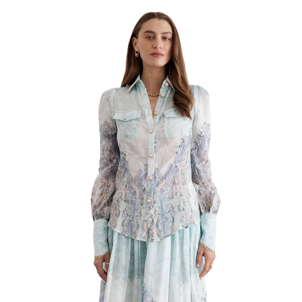 Triomphe Sasha Blouse – Aqua Blú Australia