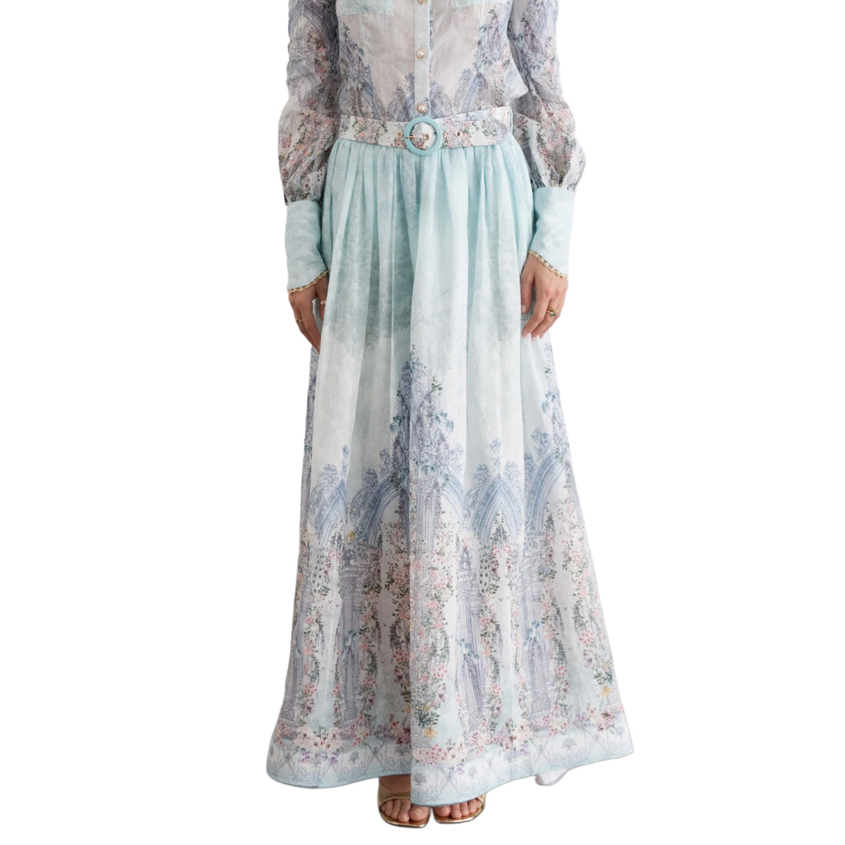 Triomphe Lily Maxi Skirt – Aqua Blú Australia