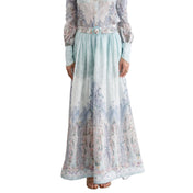 Triomphe Lily Maxi Skirt – Aqua Blú Australia