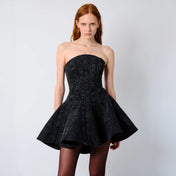 AKNVAS - The Lefa Dress in Black Denim