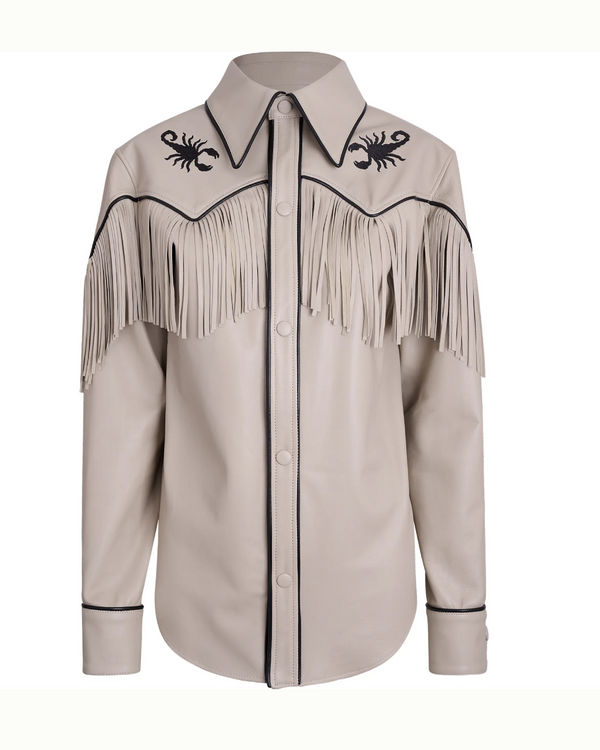 Alacran Bone Fringe Shirt – Montserrat Messeguer