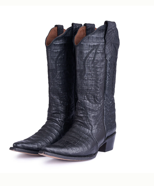 Jornada Crocodile Boots Black – Montserrat Messeguer