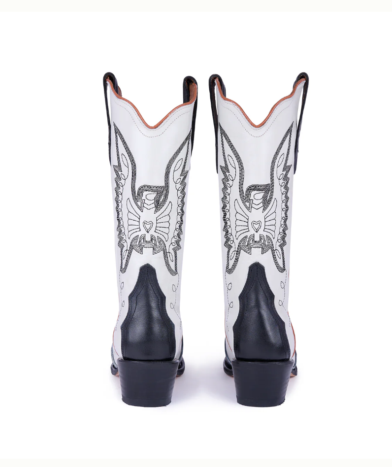 Jornada Boots Off-White/Black Boots