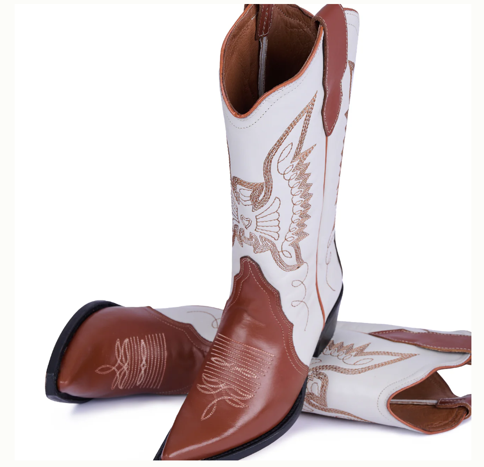 Jornada Boots Off White and Honey