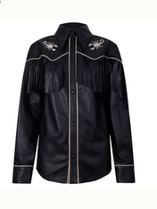 Alacran Black Fringe Shirt – Montserrat Messeguer