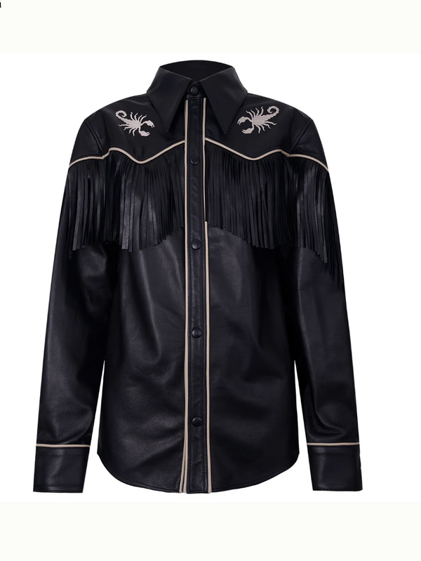 Alacran Black Fringe Shirt – Montserrat Messeguer
